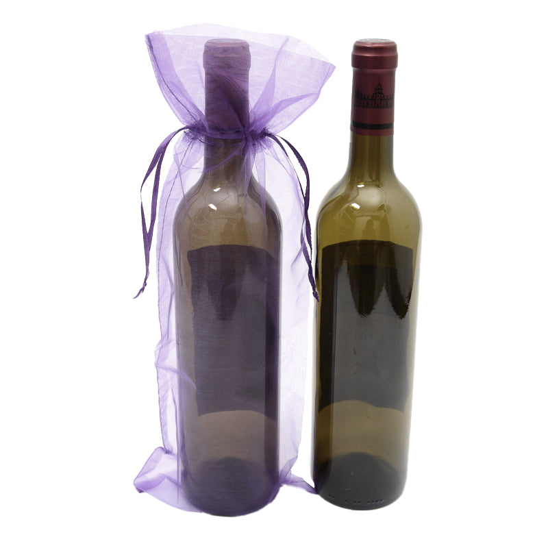50pcs Organza Wine Bags 140x360mm