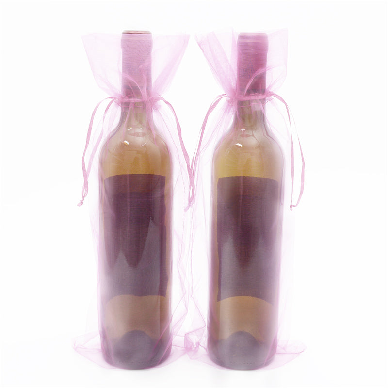50pcs Organza Wine Bags 140x360mm