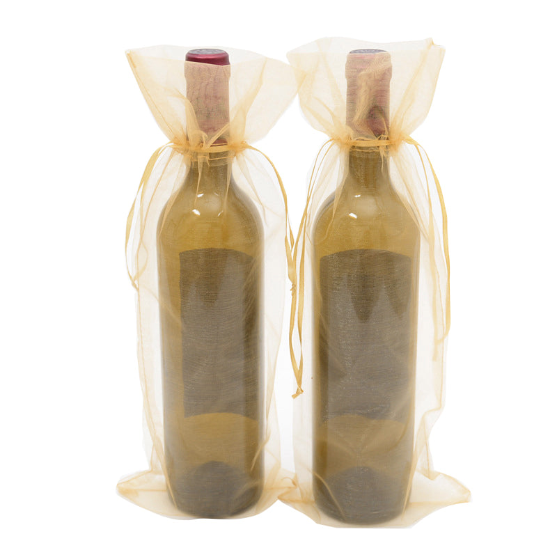 50pcs Organza Wine Bags 140x360mm