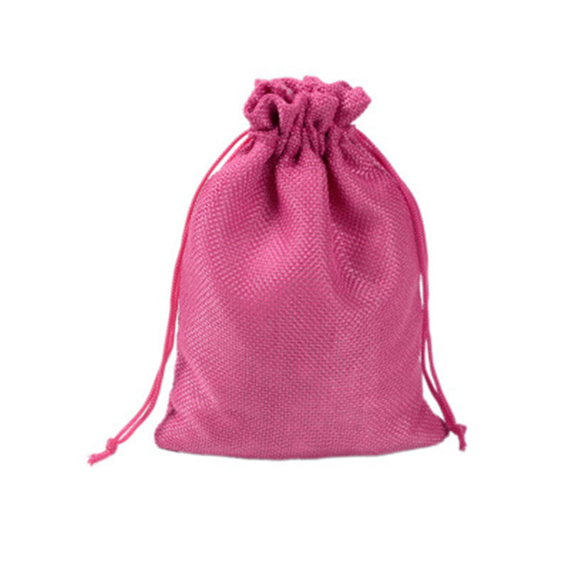 Burlap Jute Drawstring Bags Rose Pink - 7 Sizes – Pot Packaging
