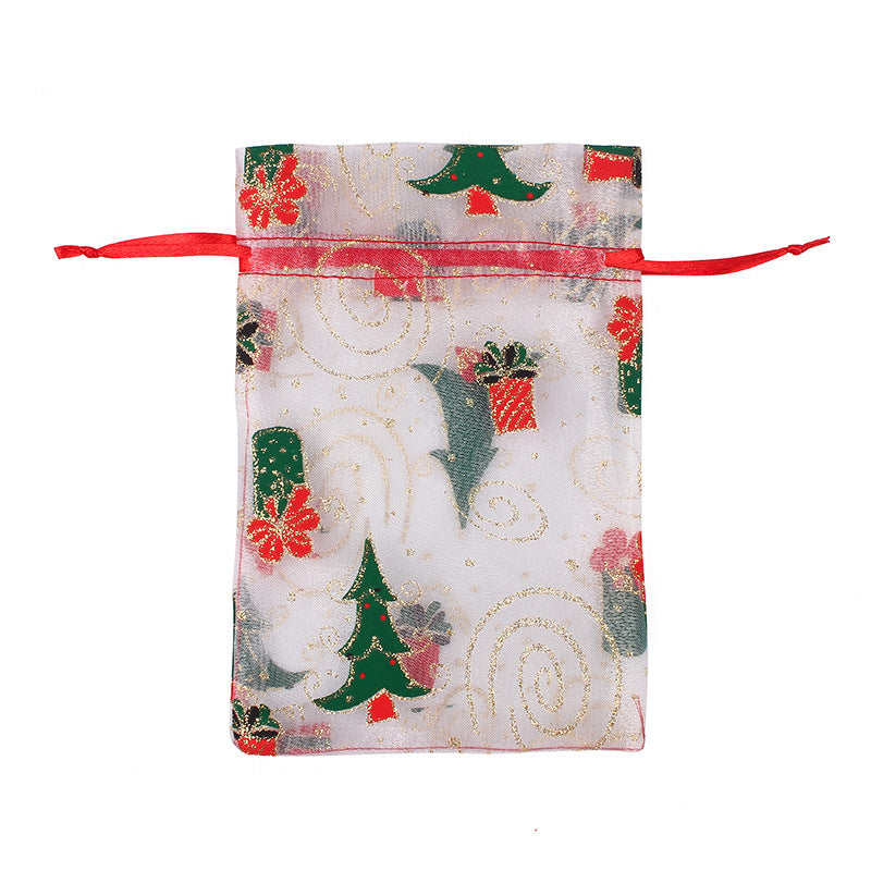 50pcs Christmas Organza Bags - 2 Sizes