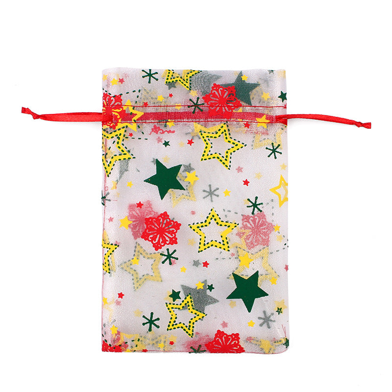 50pcs Christmas Organza Bags - 2 Sizes