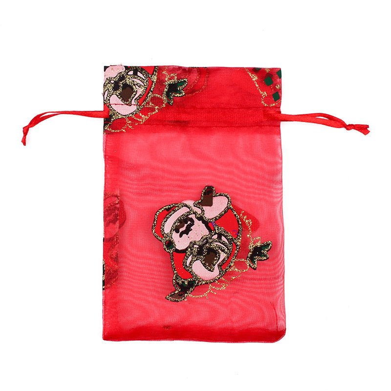 50pcs Christmas Organza Bags - 2 Sizes