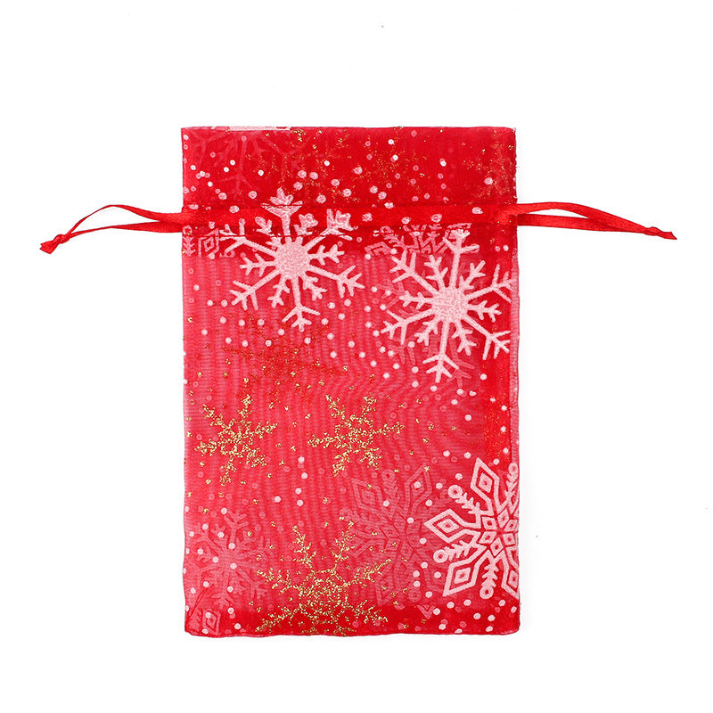 50pcs Christmas Organza Bags - 2 Sizes