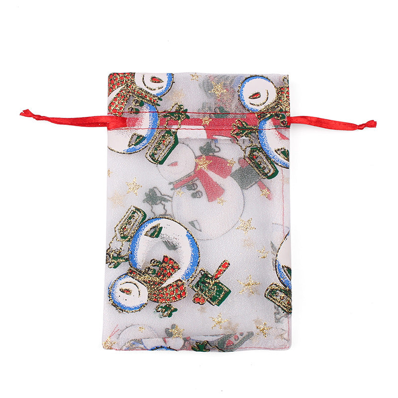 50pcs Christmas Organza Bags - 2 Sizes