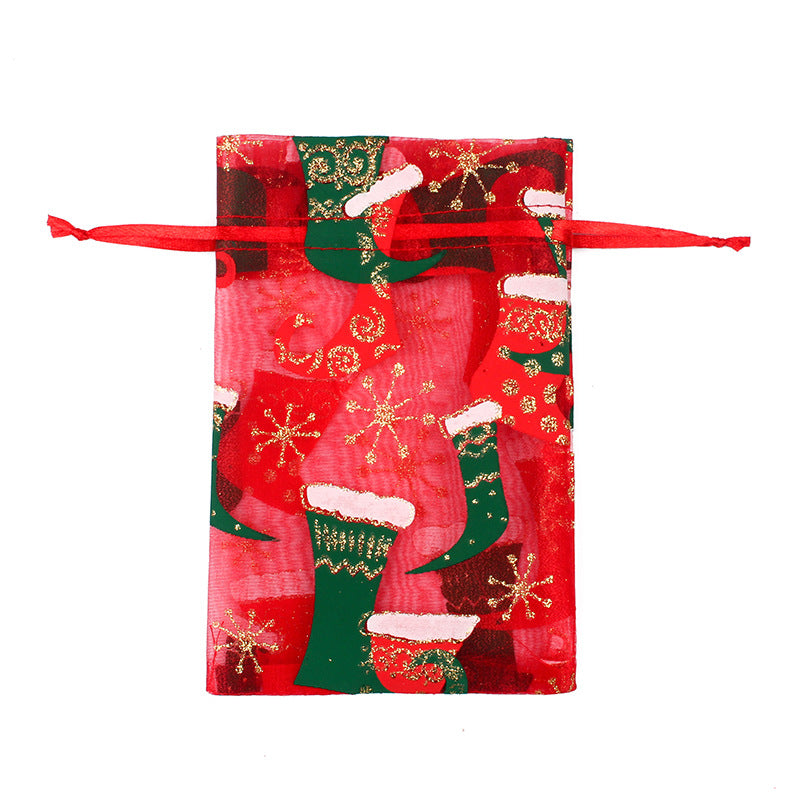 50pcs Christmas Organza Bags - 2 Sizes