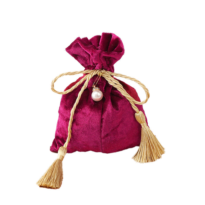 Luxury Felt Velvet Drawstring Bags 120x140mm
