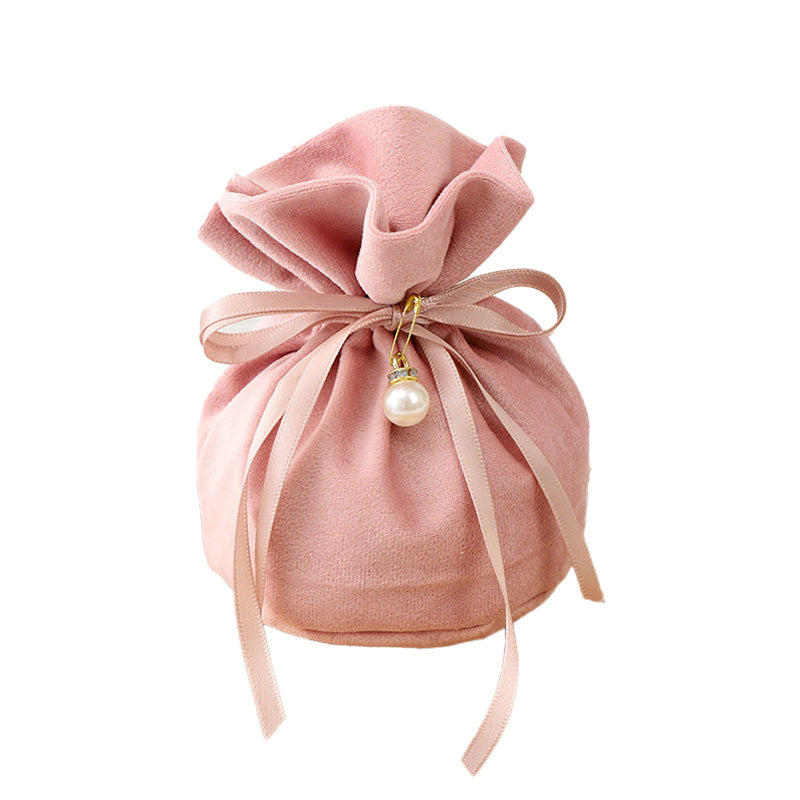 Luxury Felt Velvet Drawstring Bags 150x150mm