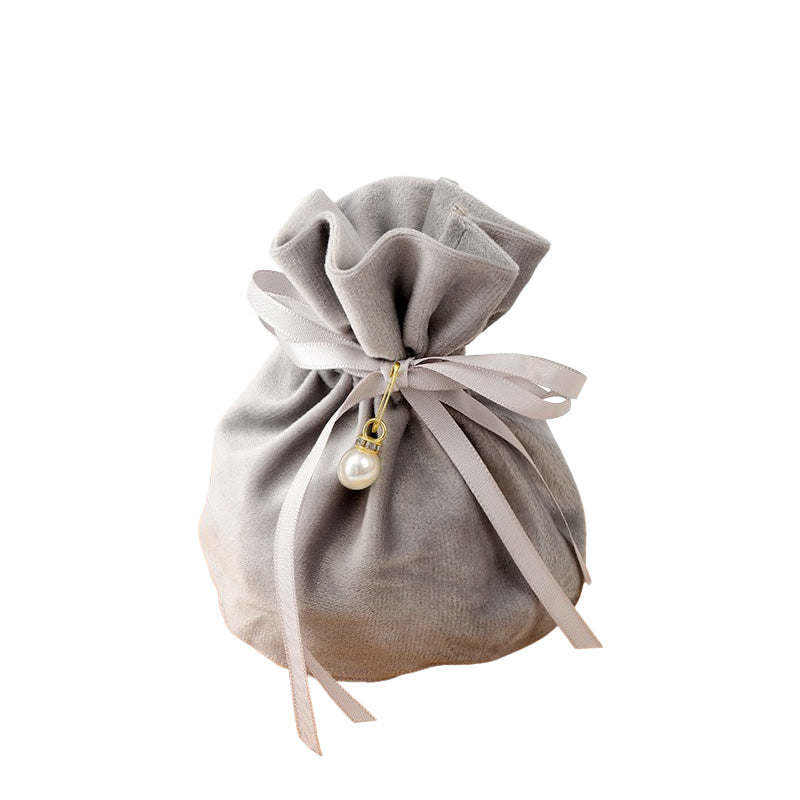 Luxury Felt Velvet Drawstring Bags 150x150mm